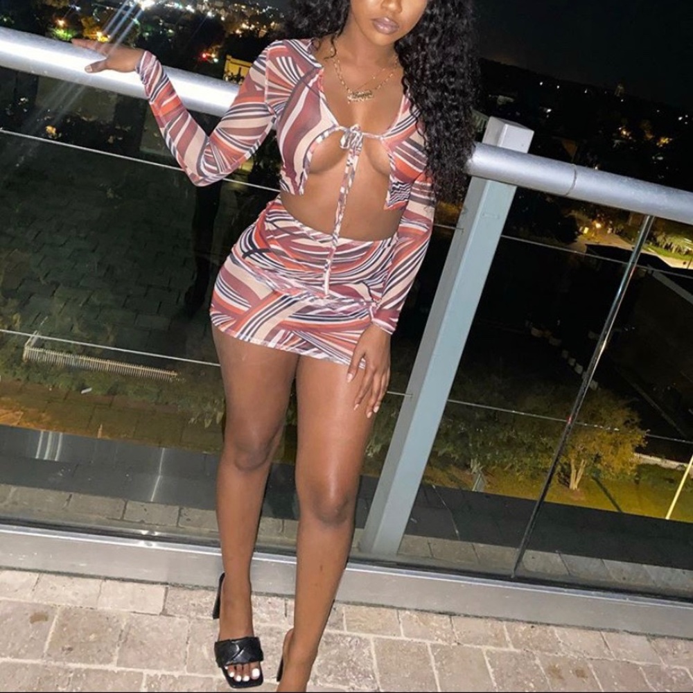 Two Piece Mesh Outfit